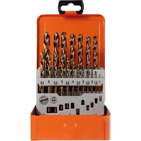 'Projahn'' HSS-Co cobalt Spiraalboren Set 1-10mm (19stuks) DIN 338 ECO 'Projahn'' HSS-Co cobalt Spiraalboren Set 1-10mm (19stuks) DIN 338 ECO