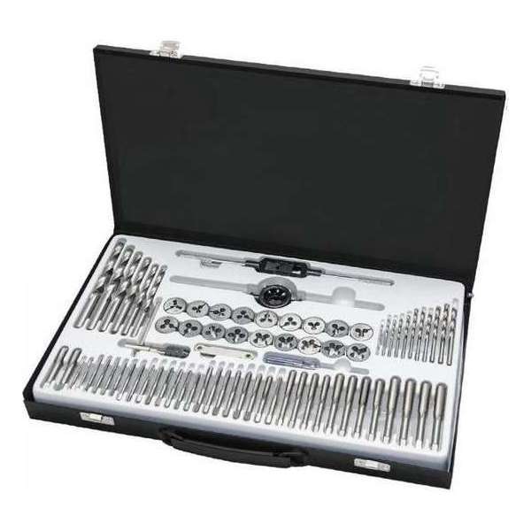Autojack Professionele Metrische Tap & Snijplaten set 76-delig TDS76 Autojack Professionele Metrische Tap & Snijplaten set 76-delig TDS76