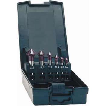 Kopverzinkboren-set CBN Advanced TiALN 6,3-25,0mm Exact