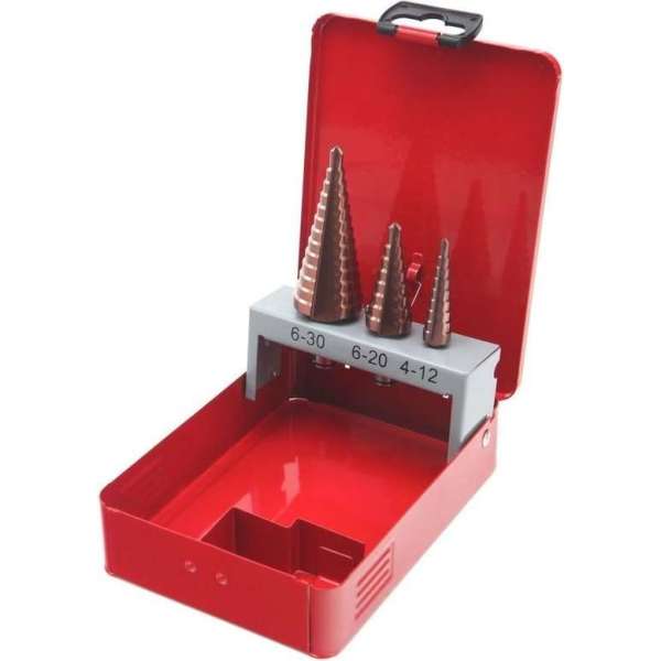 3 Delige HSS - 5% Cobalt Trapgatborenset 3 Delige HSS - 5% Cobalt Trapgatborenset