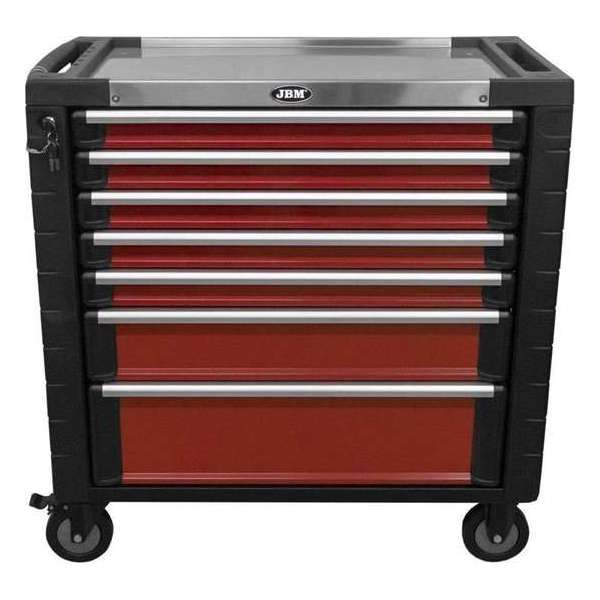 JBM Tools | GEREEDSCHAPSWAGEN MET OMVALBEVEILIGING SYSTEEM, XL-ROOD - LEEG JBM Tools | GEREEDSCHAPSWAGEN MET OMVALBEVEILIGING SYSTEEM, XL-ROOD - LEEG