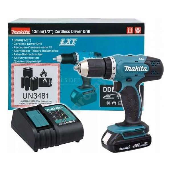 Makita DDF453SYX5 18V Li-ion Schroef- / Boormachine Set ( 1x1.5Ah )