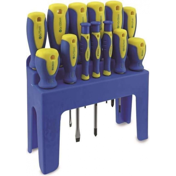 Kinzo set schroevendraaiers - 13 delig - magnetisch - CR-V-staal Kinzo set schroevendraaiers - 13 delig - magnetisch - CR-V-staal
