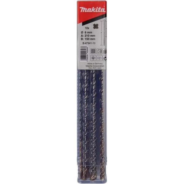 Makita P2S:Sds-Plus Boor 6X210Mm 10St Makita P2S:Sds-Plus Boor 6X210Mm 10St