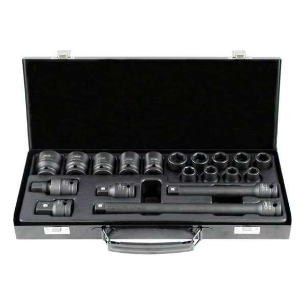JBM Tools | Set van inbus slagkoppen 1/2" + adaptor. 19-delig JBM Tools | Set van inbus slagkoppen 1/2" + adaptor. 19-delig