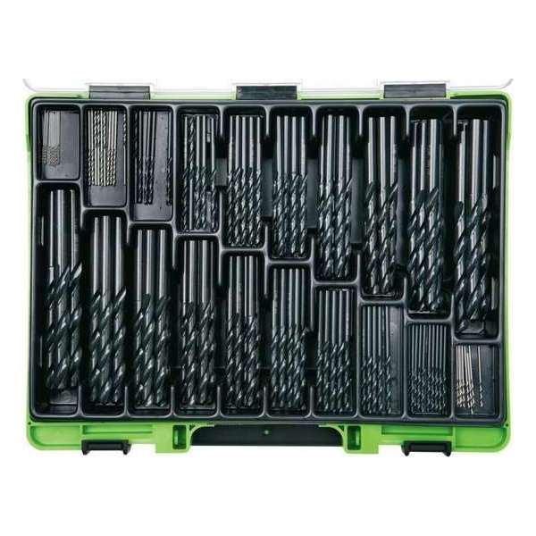 Reca Viso-Koffer spiraalborenset 1-10,5 mm DIN 338 HSS geslepen