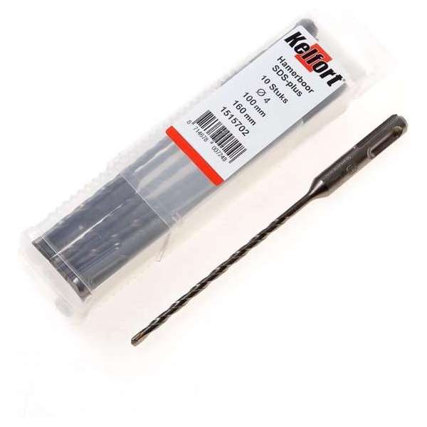 Hamerboor SDS-plus tenpack diameter 4 x 160/100mm Hamerboor SDS-plus tenpack diameter 4 x 160/100mm