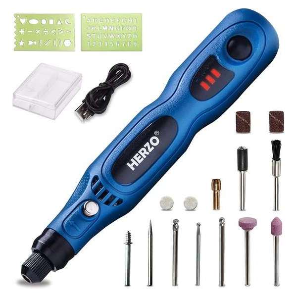 HERZO Draadloze accu multitool – Incl accessoires en oplaadkabel HERZO Draadloze accu multitool – Incl accessoires en oplaadkabel