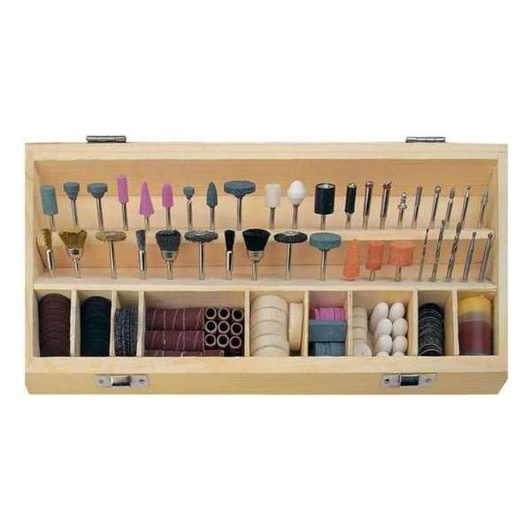Brüder Mannesmann Accesoireset voor mini-slijper 200-delig 92568 Brüder Mannesmann Accesoireset voor mini-slijper 200-delig 92568