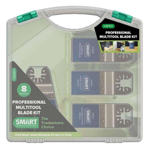 SMART Blades Multitool Zaagbladen Set - Voor Oscillerende Multitools - 8-Delig SMART Blades Multitool Zaagbladen Set - Voor Oscillerende Multitools - 8-Delig