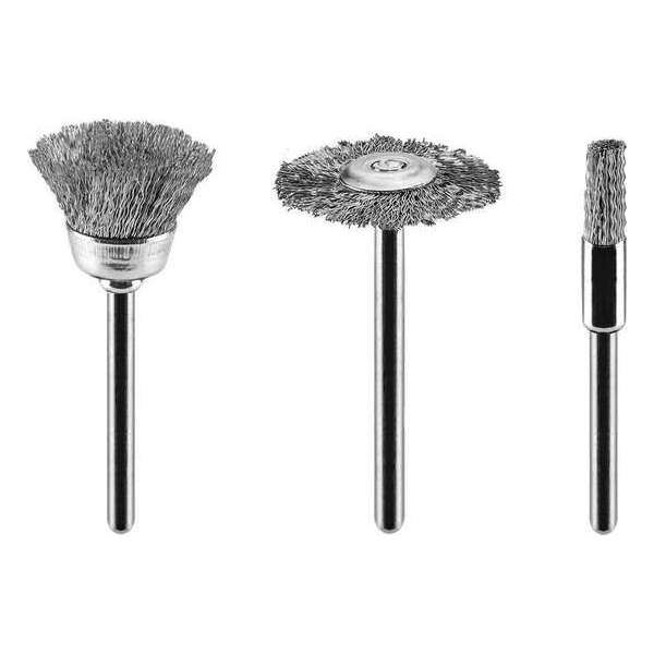 Hand Slijpmachine Accessoires, Staaldraadborstelset 3 stuks Hand Slijpmachine Accessoires, Staaldraadborstelset 3 stuks