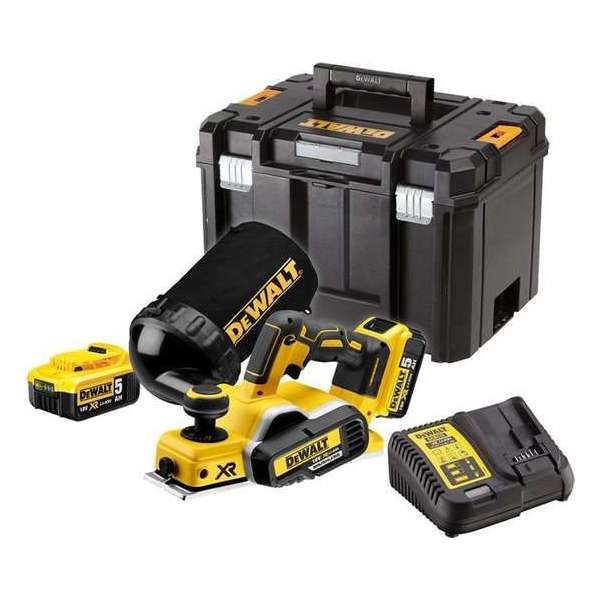 DeWalt DCP580P2 18V Li-Ion Accu schaafmachine set (2x 5.0Ah accu) in TSTAK - 82mm - 2mm - koolborstelloos DeWalt DCP580P2 18V Li-Ion Accu schaafmachine set (2x 5.0Ah accu) in TSTAK - 82mm - 2mm - koolborstelloos