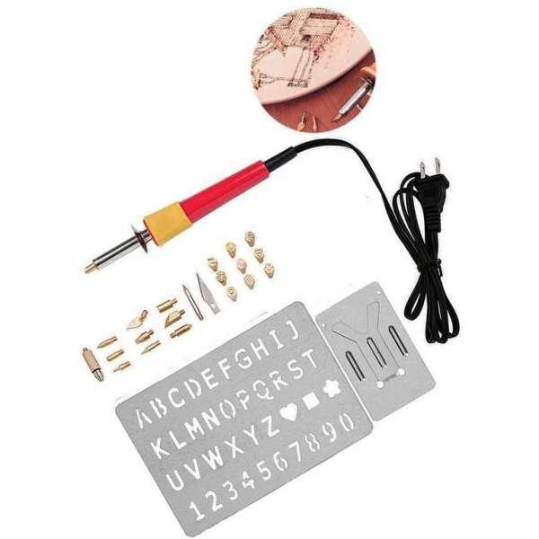 Graveerset, markeerset (houtbrander), 30 Watt Graveerset, markeerset (houtbrander), 30 Watt