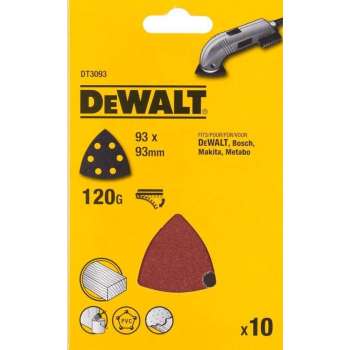 DeWalt DT3093-QZ deltaschuurpapier - K120 - 93mm (10st)