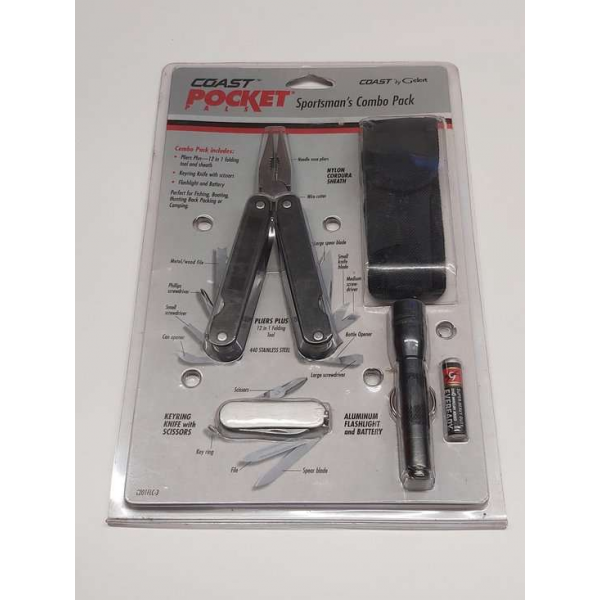 Sportsman's Combo Pack - Multitool - Zaklampje - Zakmesje - Hoes Sportsman's Combo Pack - Multitool - Zaklampje - Zakmesje - Hoes