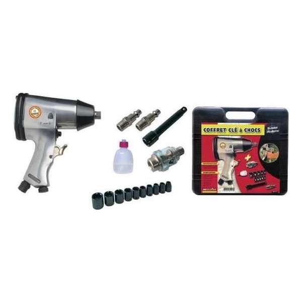 MECAFER Bmc pneumatische slagmoersleutel 1/2 met 10 doppen MECAFER Bmc pneumatische slagmoersleutel 1/2 met 10 doppen