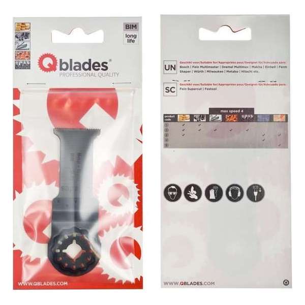 Qblades SL15 Multitoolzaagblad Bim 28X55mm Bim 10+1 stuk gratis Qblades SL15 Multitoolzaagblad Bim 28X55mm Bim 10+1 stuk gratis