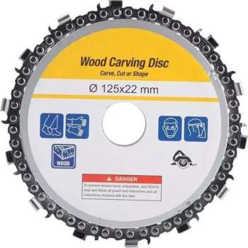 Slijpschijf - Kettingschijf - Slijpschijf 125mm - 125 x 22mm - Kettingzaagblad - Haakse slijper 5 inch - 14 tanden - Staal