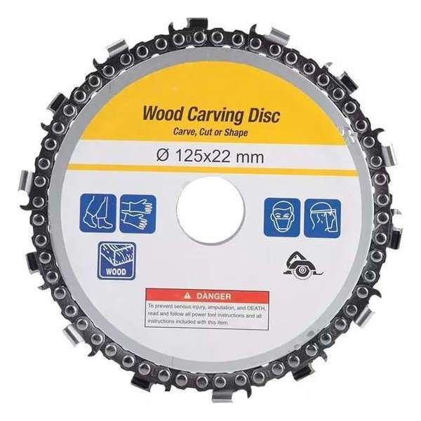 Slijpschijf - Kettingschijf - Slijpschijf 125mm - 125 x 22mm - Kettingzaagblad - Haakse slijper 5 inch - 14 tanden - Staal Slijpschijf - Kettingschijf - Slijpschijf 125mm - 125 x 22mm - Kettingzaagblad - Haakse slijper 5 inch - 14 tanden - Staal