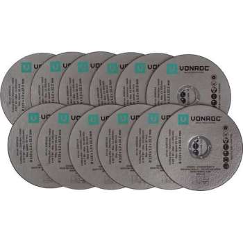 VONROC Doorslijpschijven set – Ø115MM – 12 stuks