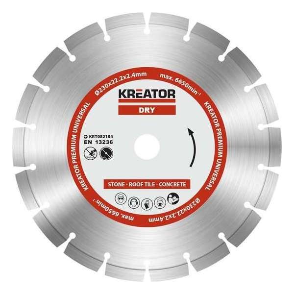 Kreator KRT082104 Diamantschijven set – Ø230MM – universeel Kreator KRT082104 Diamantschijven set – Ø230MM – universeel