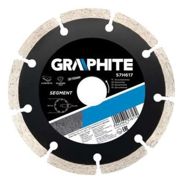 GRAPHITE Diamant Slijpschijf voor steen, beton, baksteen 115 mm GRAPHITE Diamant Slijpschijf voor steen, beton, baksteen 115 mm