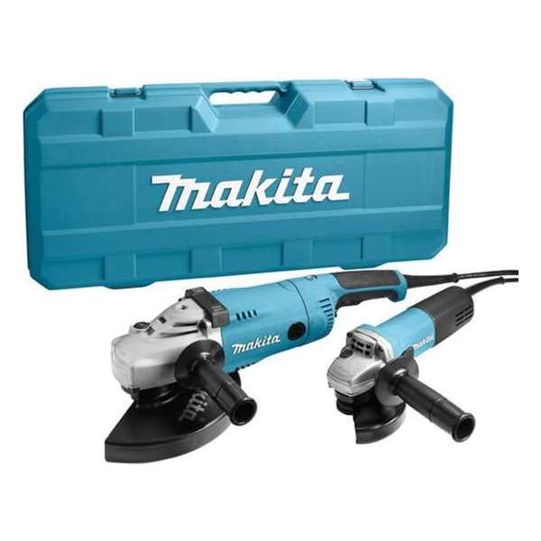 Makita DK0053G Haakse slijper set (GA9020 & 9558HN) in koffer - 2200W / 840W - 230mm / 125mm Makita DK0053G Haakse slijper set (GA9020 & 9558HN) in koffer - 2200W / 840W - 230mm / 125mm
