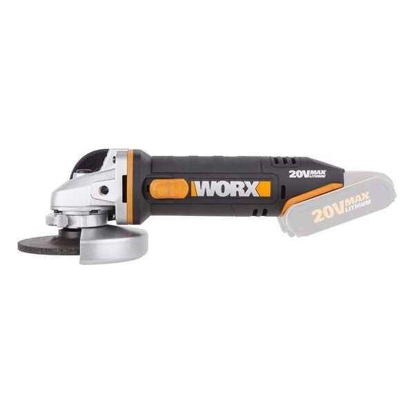 Worx WX800.9 20V accu-haakse slijpmachine Worx WX800.9 20V accu-haakse slijpmachine