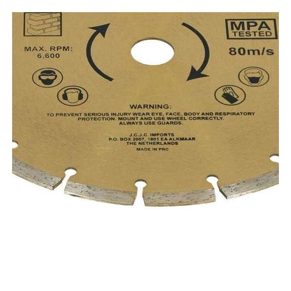 Hofftech Diamantschijf Universeel 230 mm. Getand Hofftech Diamantschijf Universeel 230 mm. Getand