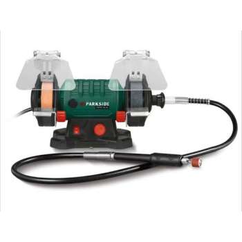 PARKSIDE® Dubbele slijpmachine - Dubbele slijpmachine met flexibele as Ø slijpstenen: 75 mm -