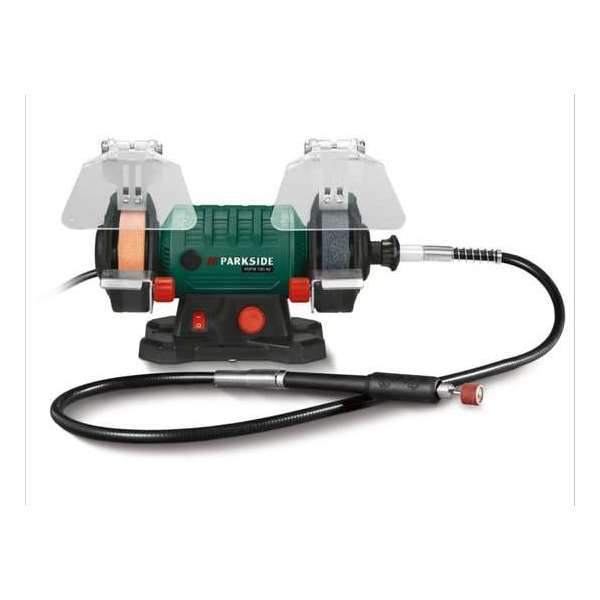 PARKSIDE® Dubbele slijpmachine - Dubbele slijpmachine met flexibele as Ø slijpstenen: 75 mm - PARKSIDE® Dubbele slijpmachine - Dubbele slijpmachine met flexibele as Ø slijpstenen: 75 mm -