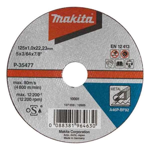 Makita A-85307 Doorslijpschijf 115x2,5x22,23mm metaal Makita A-85307 Doorslijpschijf 115x2,5x22,23mm metaal