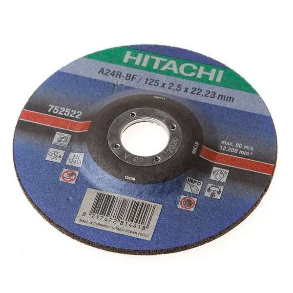Hikoki Hitachi Doorslijpschijf kom voor metaal 125 x 2.5mm Hikoki Hitachi Doorslijpschijf kom voor metaal 125 x 2.5mm