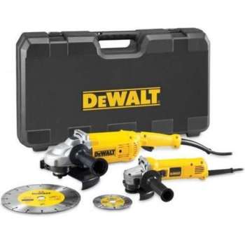 DWE492SDT 230mm  haakse slijper + 125mm  slijper in koffer