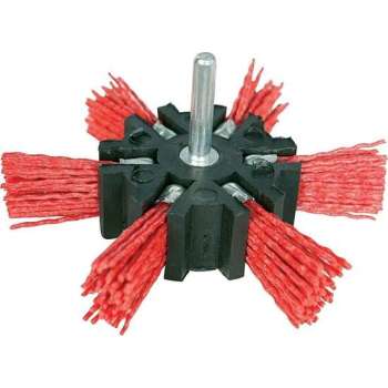 Silverline Nylon Schuurborstel - 6mm. Aansluiting - 100 mm. - Grof