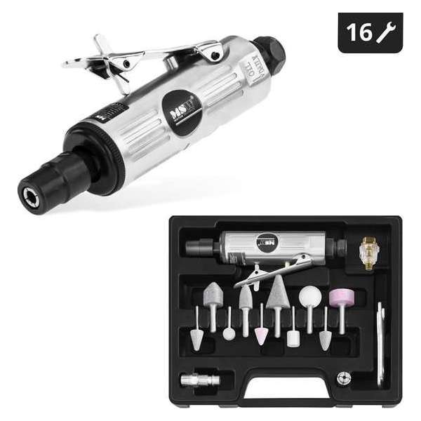 MSW Rechte perslucht-slijper set 16-delig - 6 mm MSW Rechte perslucht-slijper set 16-delig - 6 mm