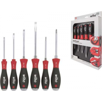 Wiha 530 HK6 6-delige SoftFinish Schroevendraaierset - Sleuf/Philips