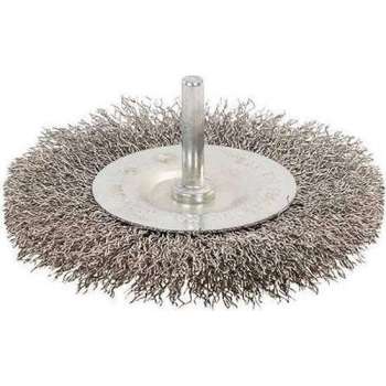 Silverline Staalborstel wiel, roestvrijstaal 100 mm.