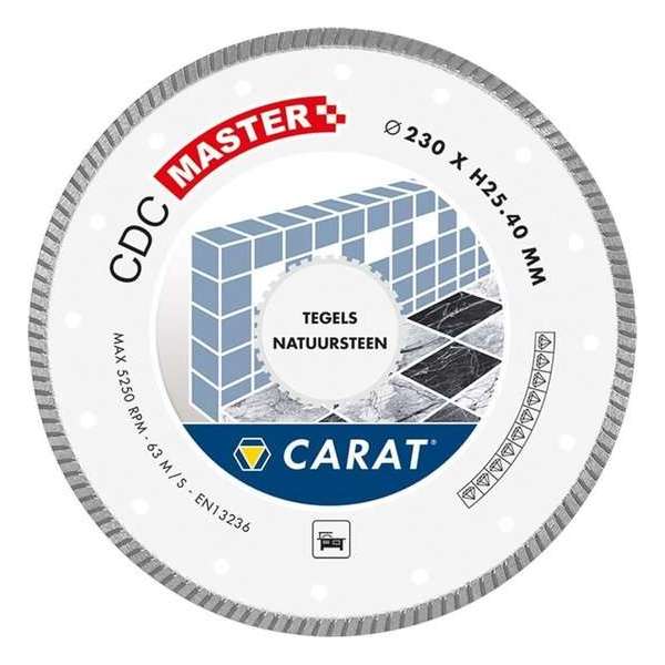 Carat CDCM350400 Diamantzaagblad voor natzagen - 350 x 25,4mm - Tegels Carat CDCM350400 Diamantzaagblad voor natzagen - 350 x 25,4mm - Tegels