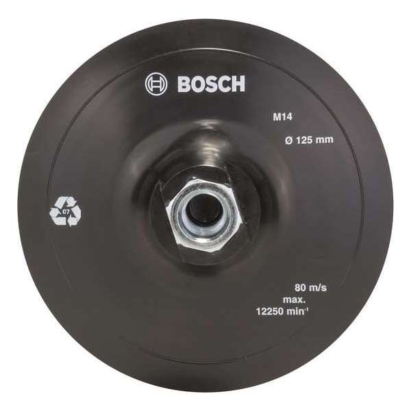 Bosch Rubber schuurschijf voor haakse slijpmachines, klithechtsysteem, 125 mm 125 mm Bosch Rubber schuurschijf voor haakse slijpmachines, klithechtsysteem, 125 mm 125 mm