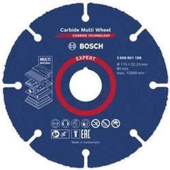 Bosch Accessories EXPERT Carbide Multi Wheel 2608901188 Doorslijpschijf recht 1 stuks 115 mm 22.23 mm 1 stuk(s)