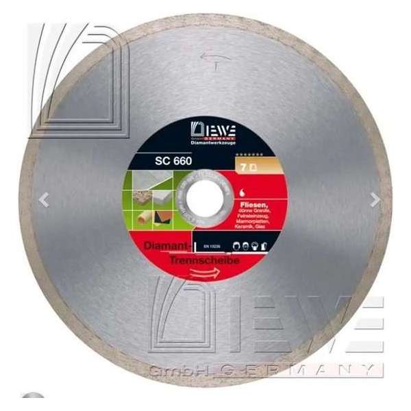 Diewe diamant zaagblad 250 mm asgat 25.4 Diewe diamant zaagblad 250 mm asgat 25.4