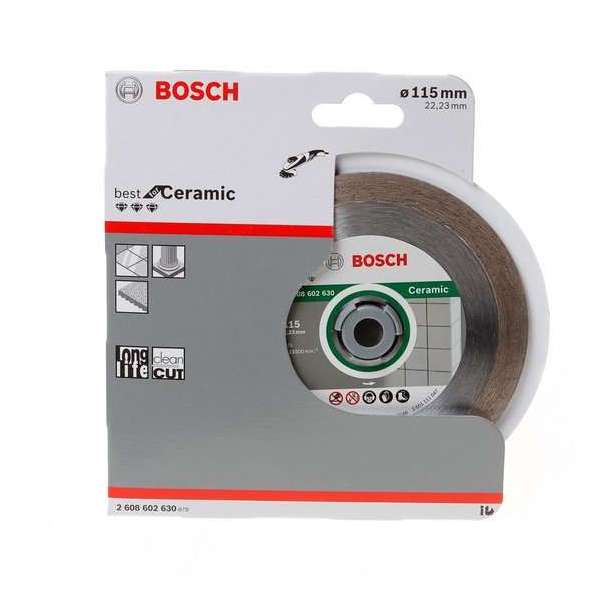 Bosch - Diamantdoorslijpschijf Best for Ceramic 115 x 22,23 x 1,8 x 10 mm Bosch - Diamantdoorslijpschijf Best for Ceramic 115 x 22,23 x 1,8 x 10 mm
