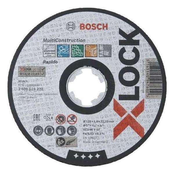 Bosch 2608619270 X-Lock Slijpschijf Multi Construction - Recht - 125mm Bosch 2608619270 X-Lock Slijpschijf Multi Construction - Recht - 125mm