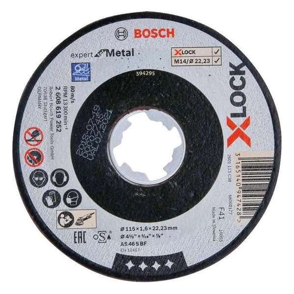 Bosch 2608619252 X-Lock Slijpschijf Expert for Metal - Recht - 1,6 x 115mm Bosch 2608619252 X-Lock Slijpschijf Expert for Metal - Recht - 1,6 x 115mm