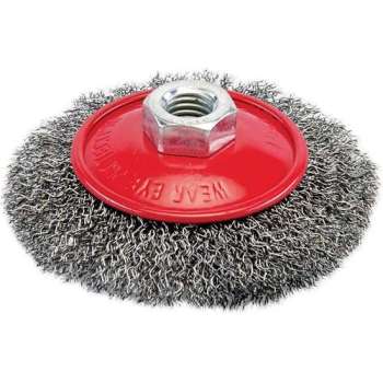 Silverline Staalborstel met gegolfd staaldraad 100 mm.