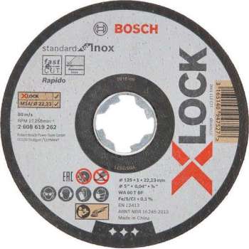 Bosch Doorslijpschijf Xlock Inox stan 125x1x22