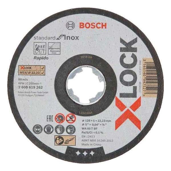 Bosch Doorslijpschijf Xlock Inox stan 125x1x22 Bosch Doorslijpschijf Xlock Inox stan 125x1x22