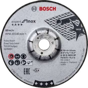 Bosch slijpschijf 76x4x10mm Expert for Inox