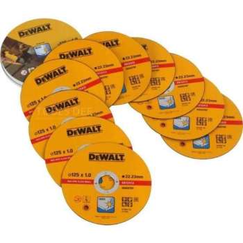 DeWalt DT3507 Doorslijpschijf - 125 x 22,23 x 1,0mm - RVS - inox (10st) - DT3507-QZ